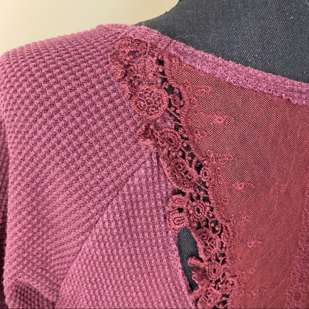 Size S | Free People Hi-Lo Lace Back Shirt - Picture 9 of 14
